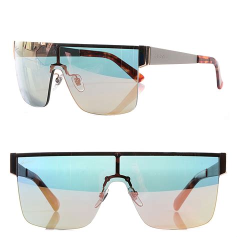 gucci rimless shield 99 mm square sunglasses|Gucci rimless sunglasses men's.